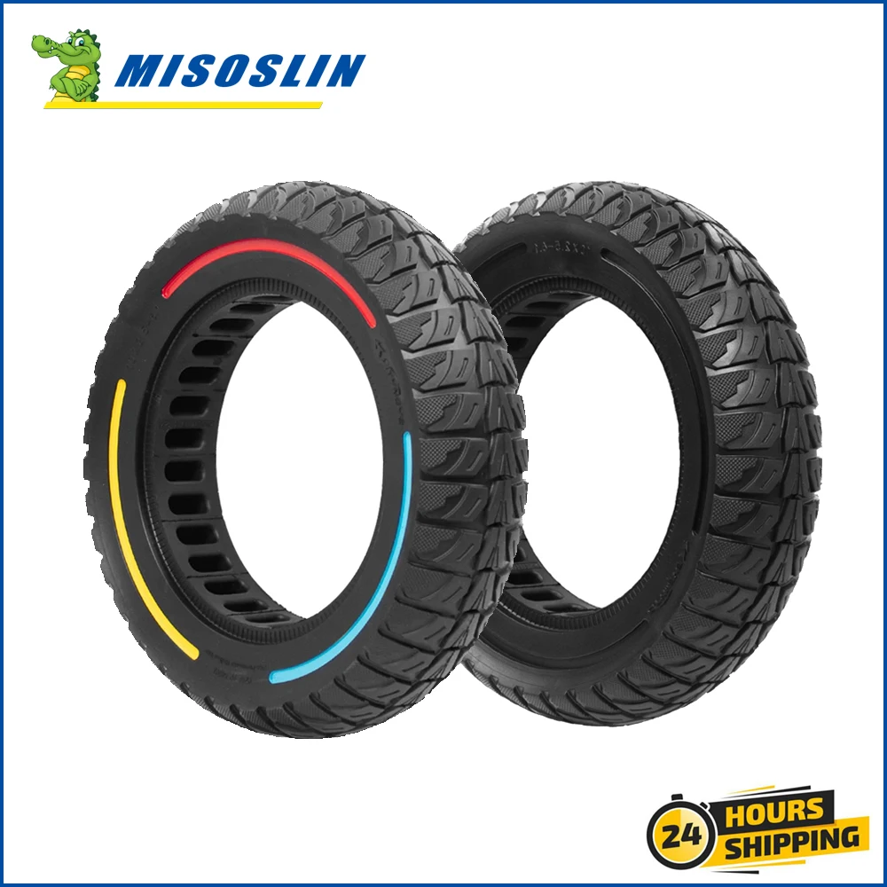 10Inch Off-Road Solid Tire for KUGOO M4/ M4 Pro Electric Scooter Tires 10x2.5-6.1 Tyre Wear-resistant Puncture-proof Wheel Parts