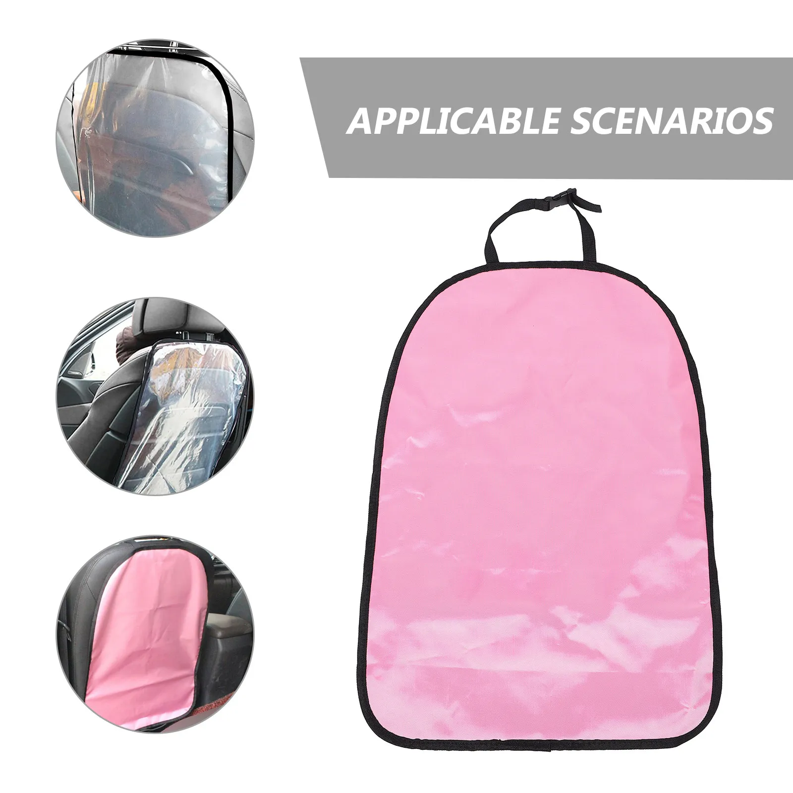 Pink Fake Car Seat Back Protector Backseat Kick Mat Cover Car Seat Guard for Dirt Mud Kick Mat Cover view 4