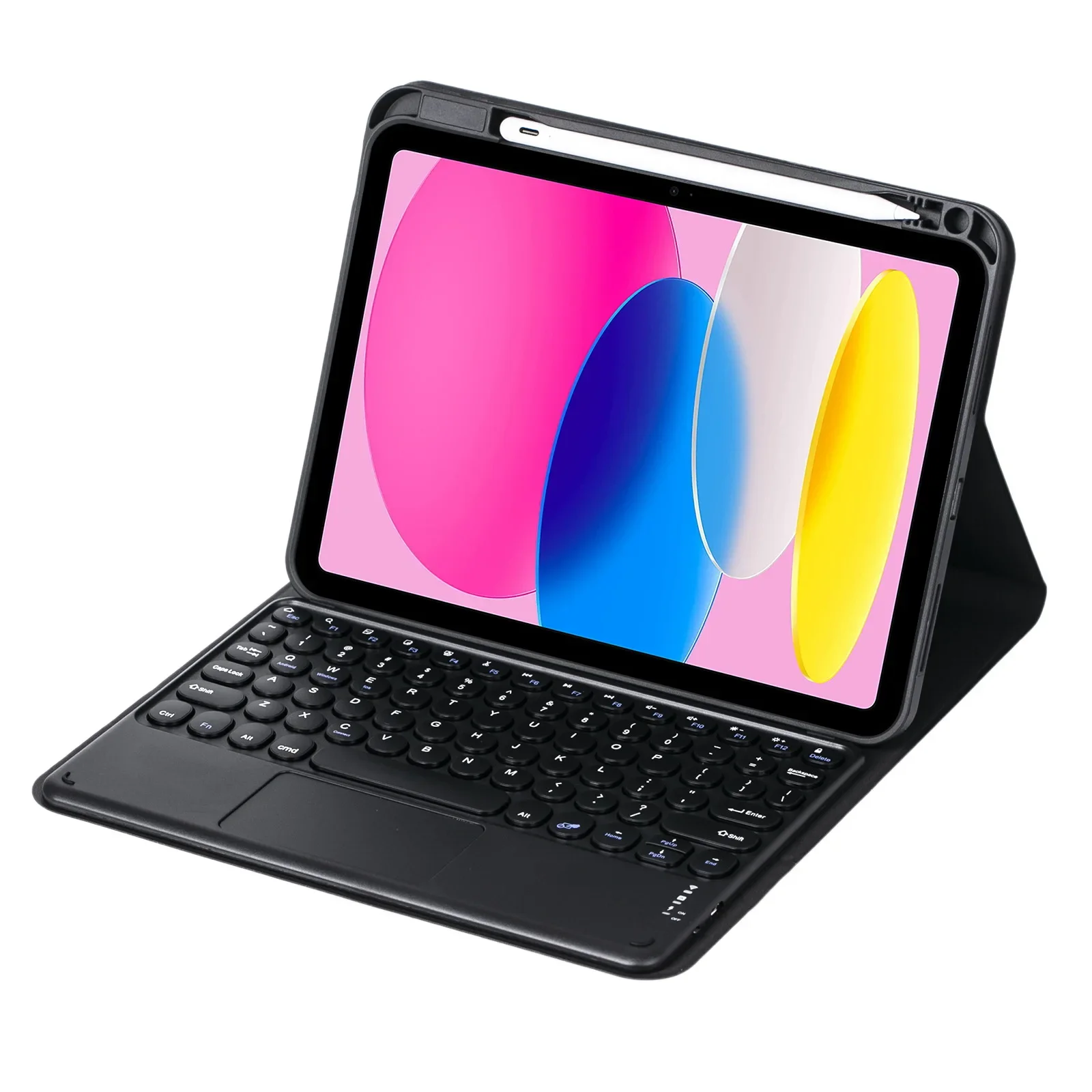 Ipad 10.2 Keyboard Protective Case Pro11 Round Keycap Air5 Right Pen Slot Touch Keyboard Cover For Tablets E-books