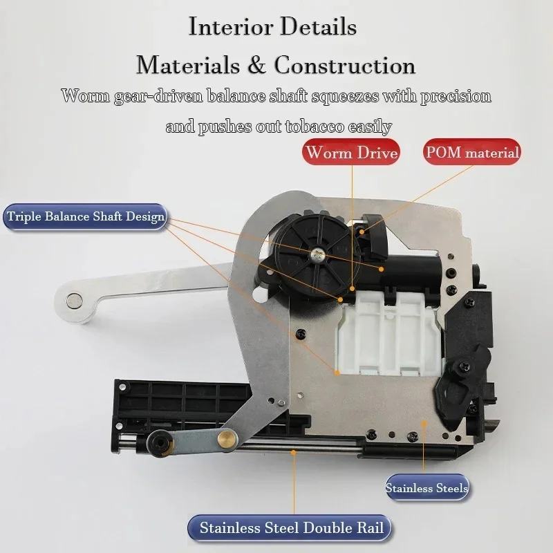 HK-1C Cigarette Filler 5.5/6.5/8mm Household Hand Roll Durable Thick and Thin Semiautomatic Turbine Cigarettes Machine for Gift