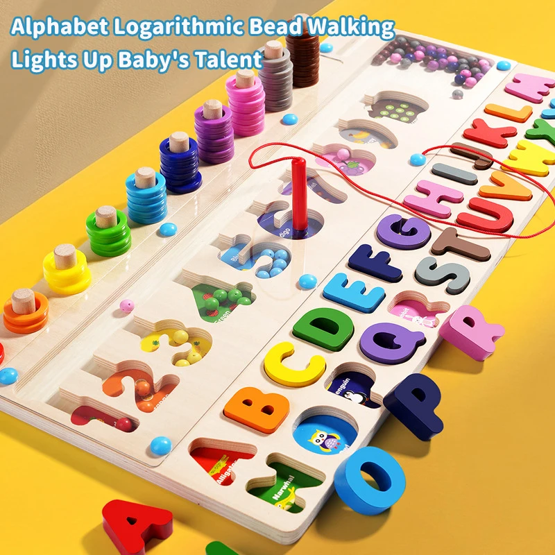 

Montessori Wooden Toys 3 in 1 Educational Magnetic Color and Number Maze Shape Matching Puzzle Sorting Toys Games Board Toy