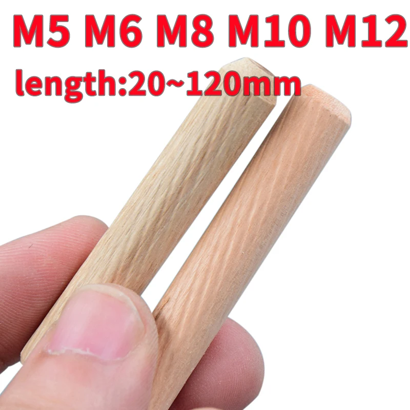 50/100pcs M5 M6 M8 M10 M12 Wooden Dowel Cabinet Drawer Round Fluted Wood Craft Pins Rods Set Furniture Fitting Wooden Dowel Pin