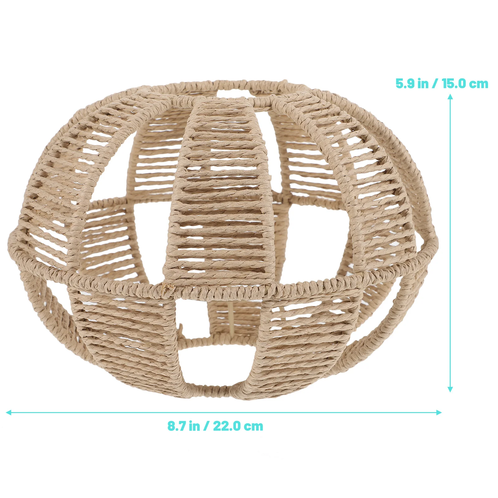 Retro Lamp Shade Simulated Rattan Weaving Design Ceiling Light Cover For Home Cafe Restaurant Wedding Decor Lighting