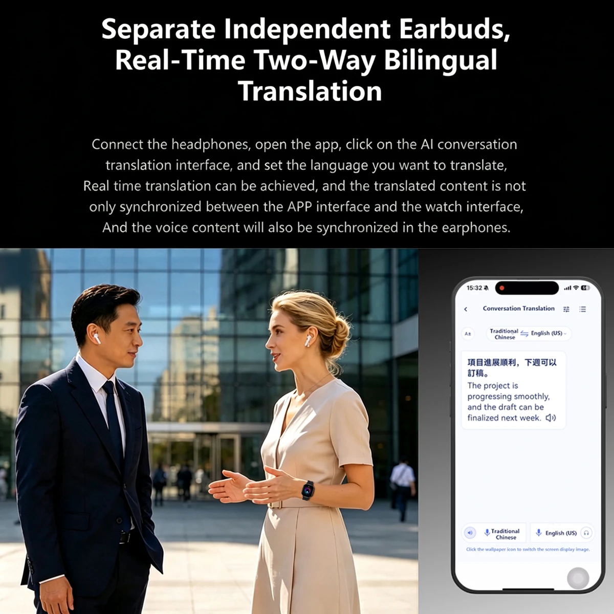 LIGE TWSイヤホン スマートウォッチ 1.88インチ  - Smartwatch Headset のレビューと価格