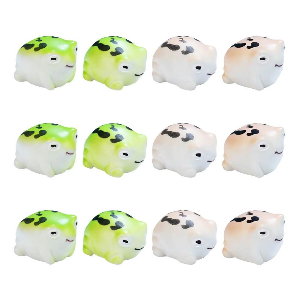 

12Pcs Micro Landscape Resin Desert Frog Decorations Cute Frog Statues for Desk Garden Miniatures Resin Mini Frogs Figurines