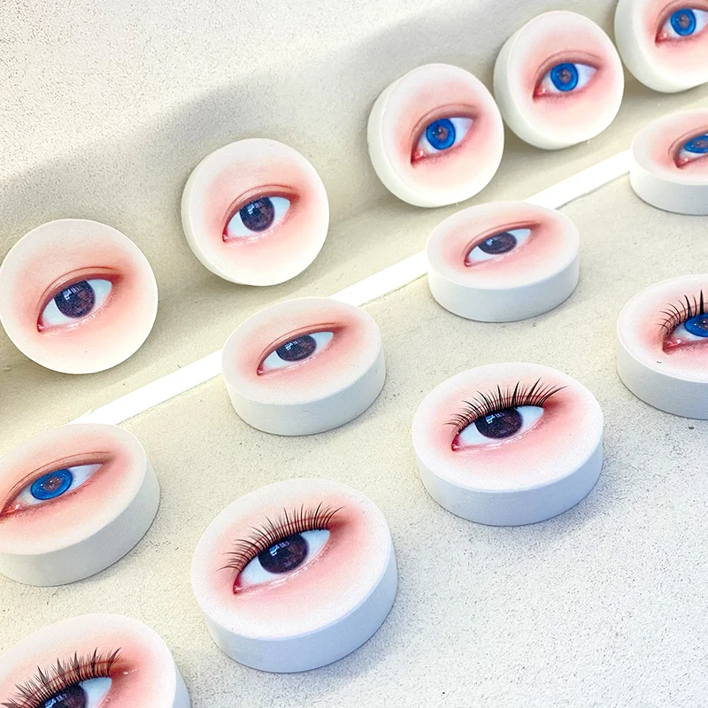 Piastra pratica per innesto ciglia modello occhio simulato 3 pezzi, strumento pratico per innesto ciglia, cucchiaio multifunzionale per innesto ciglia