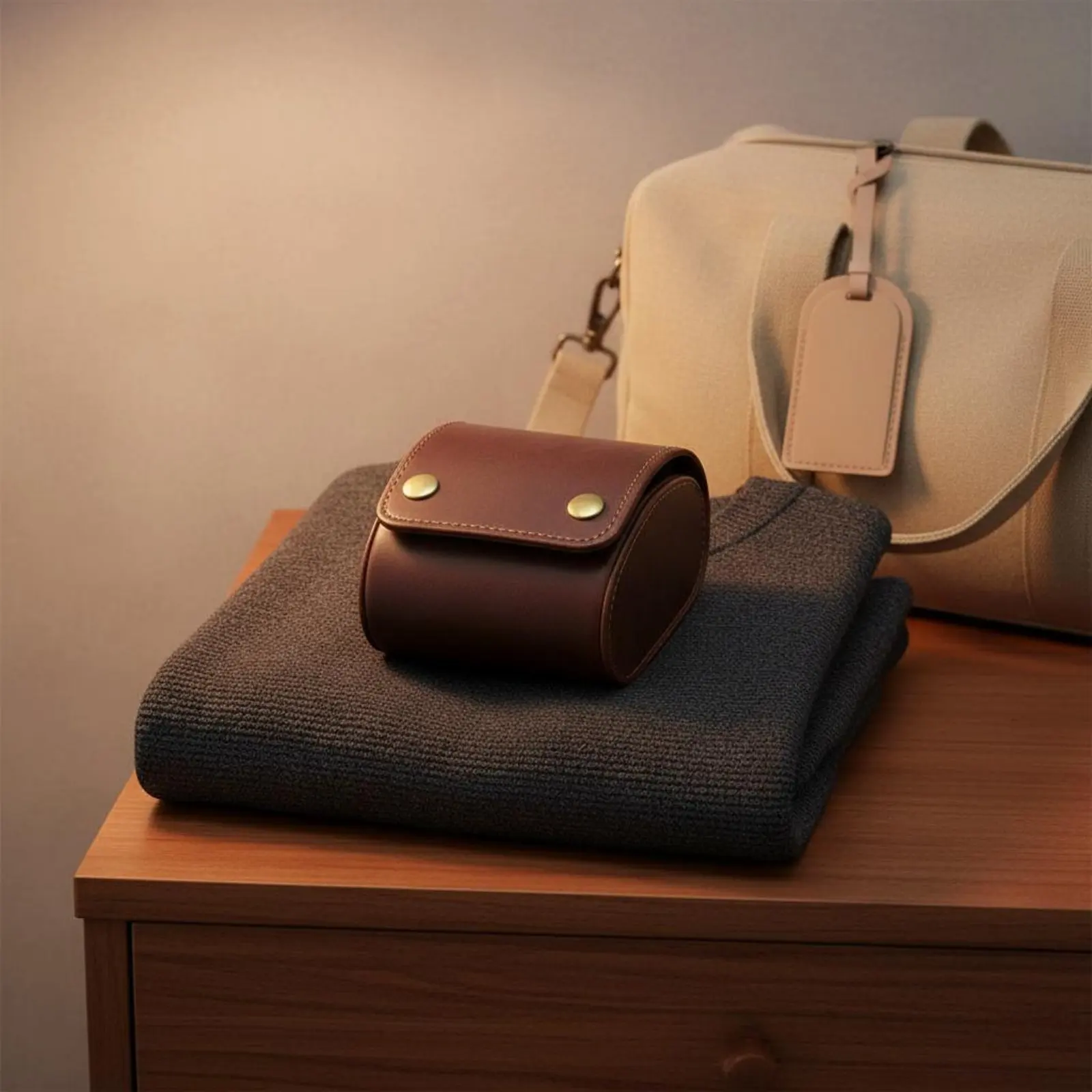 ヴィンテージ時計収納ボックス-スナップボタン開閉式-オーバルウォッチホルダー-個別オーガナイザー-丈夫な保護機能-取り外し可能な枕付き-男性用