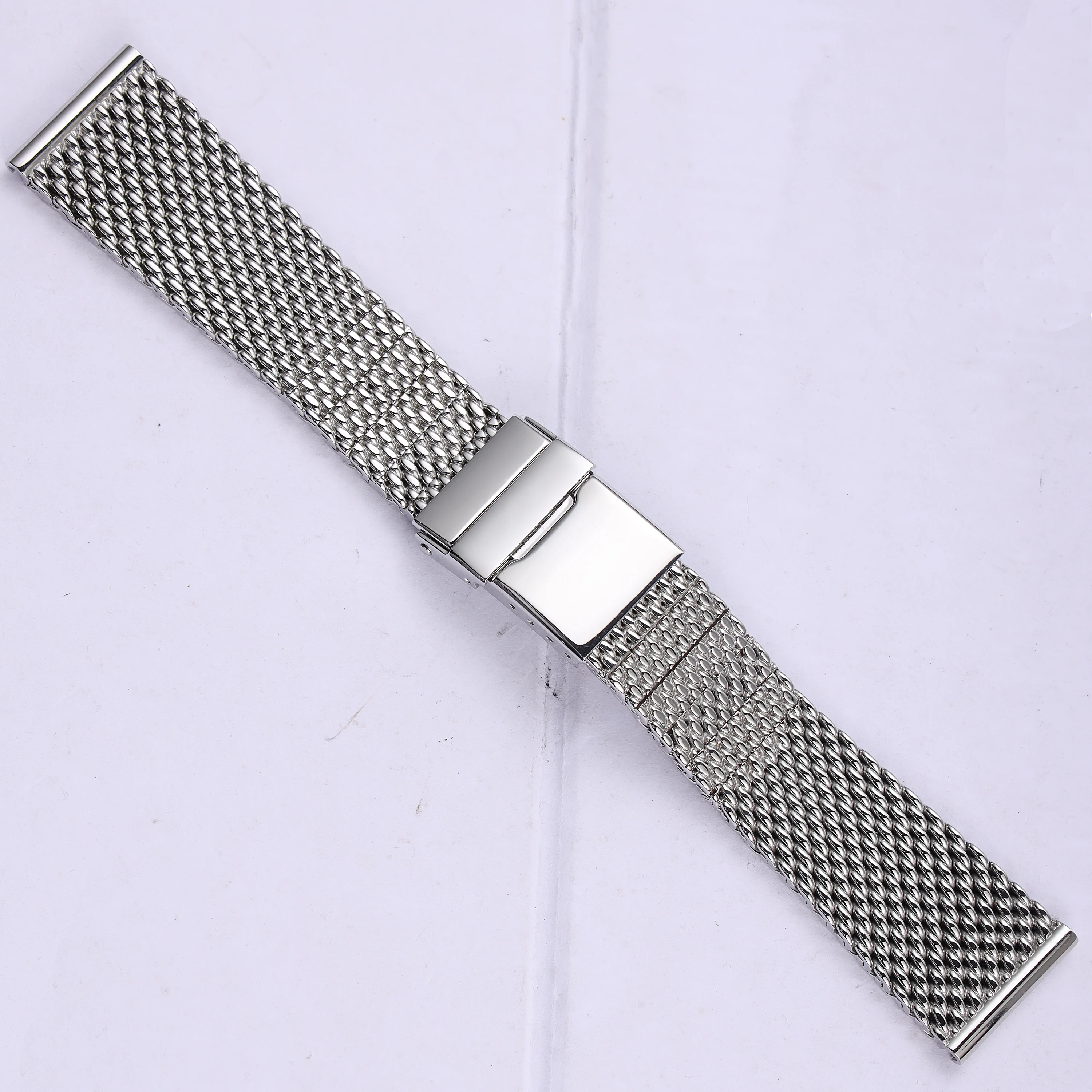 

New Quality Stainless Steel 22mm 24mm Watch Band For Breitling Strap Superocean Heritage Solid Metal Bracelets Mesh Woven Belt
