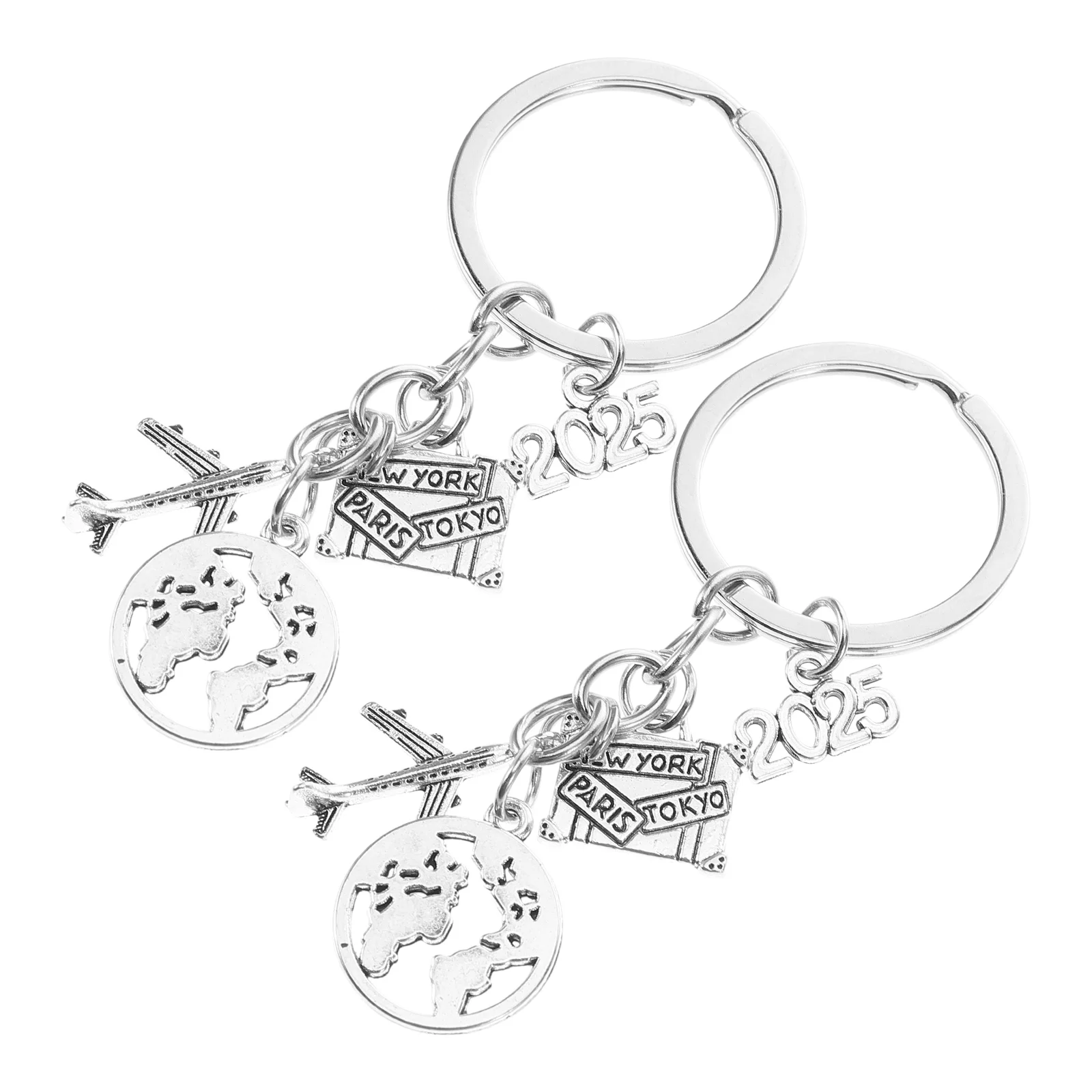 

Airplane Travel Shelf Small Key Chain Camping Keychain Around Keychains Earth Globe