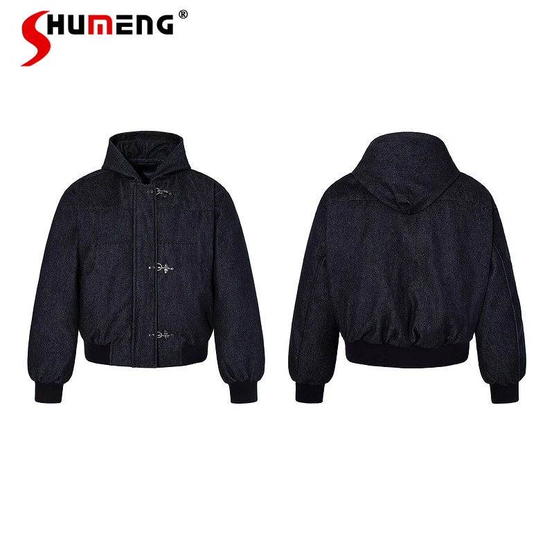 

Men Women 2025 Winter New High-End Airplane Buckle Loose Comfort Parkas Fashion Hooded Unique Coats Handsome Long Sleeve Parkas