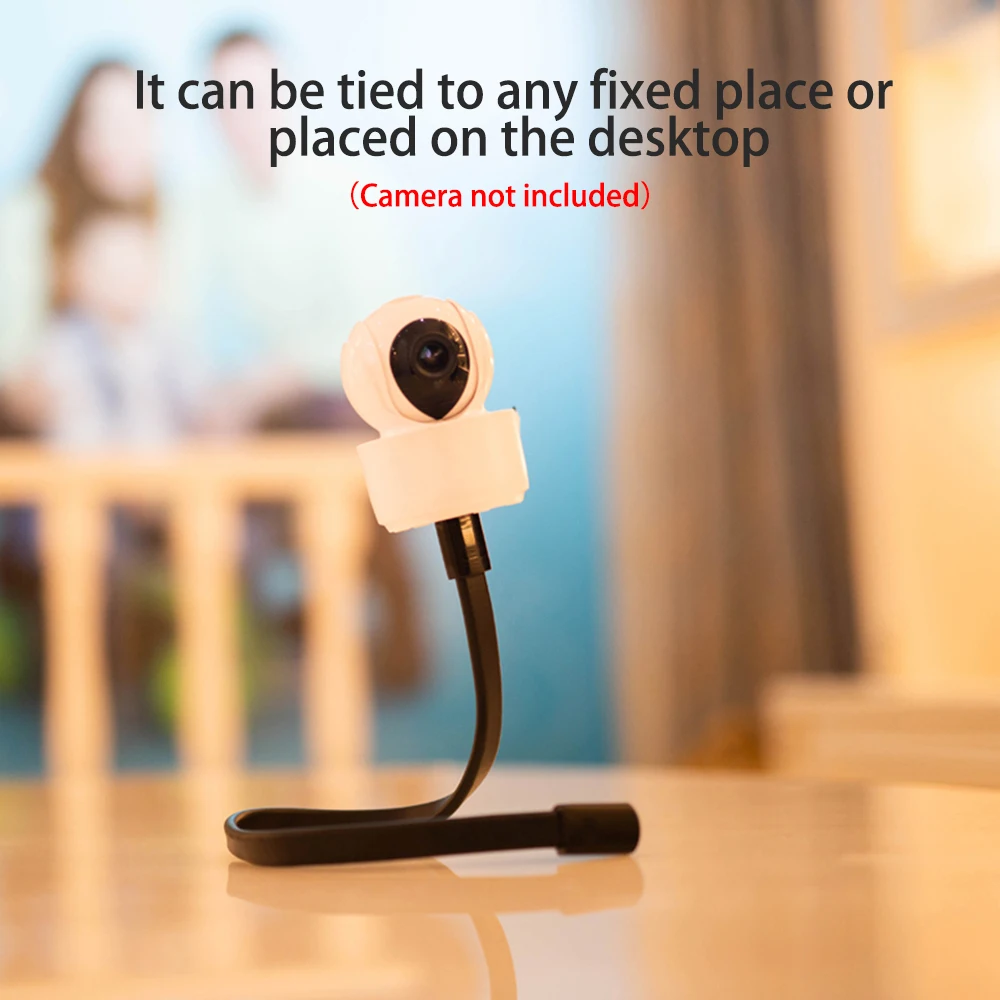 Suporte Universal Baby Monitor, Thread Gooseneck, Camera Stand, Silicone, Suporte Ajustável para Cradle Rod