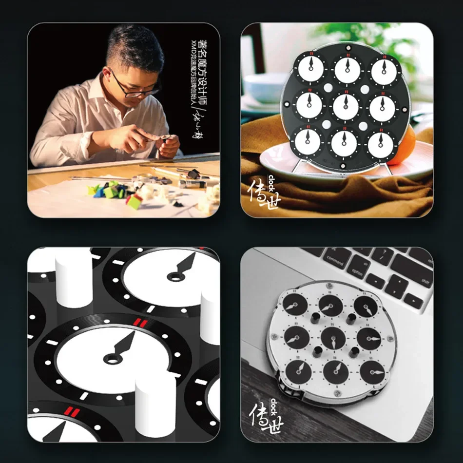Qiyi 2020 Chuanshi horloge Puzzle Qiyi professionnel vitesse magnétique spécial collecteur Cube aimant horloge jouets éducatifs cadeau