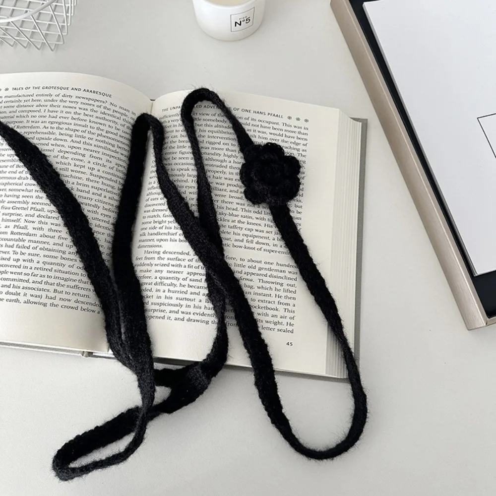 Solid Color 3D Rose Scarf Handmade Crocheted Wool Shawl Handmade Crochet Scarf Knitted Scarf Three-Dimensional Rose