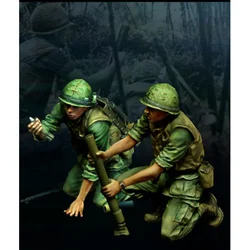 1:35 Resin Die-cast Soldier Model 2 Model Assembly Kits Of The US Military In Need To Be Colored By Hand