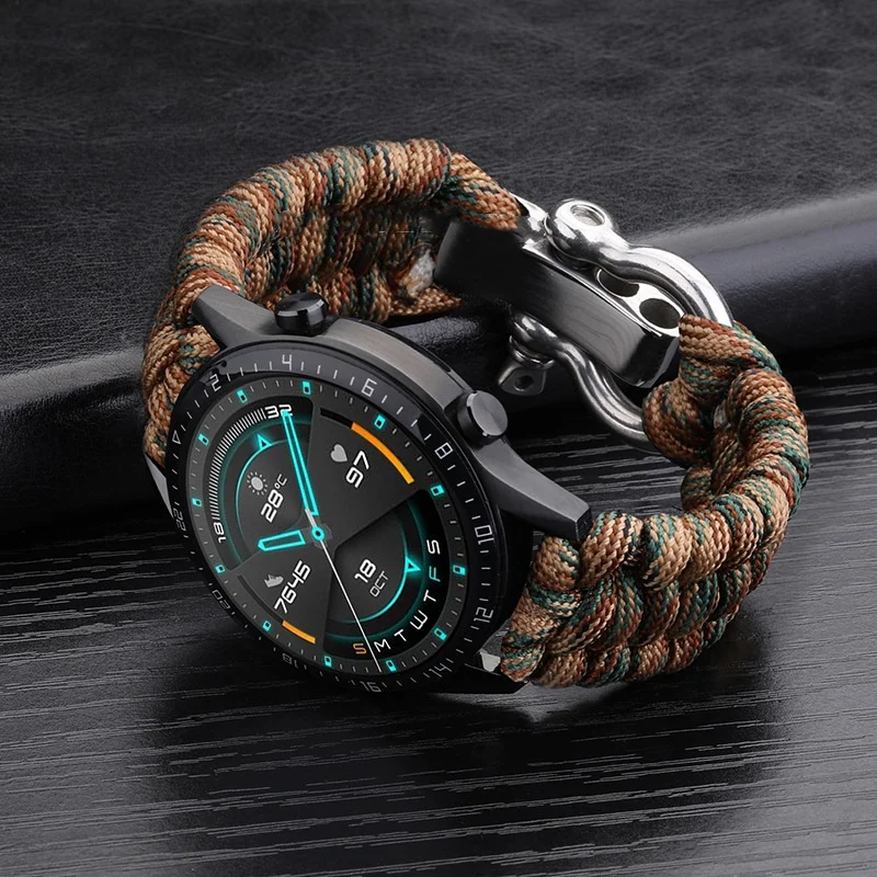 20mm 22mm 24mm Weben Nylon Sport Uhrenarmband für Männer Frauen Universal Uhrenarmband Armband Zubehör mit Werkzeug – Detail 8