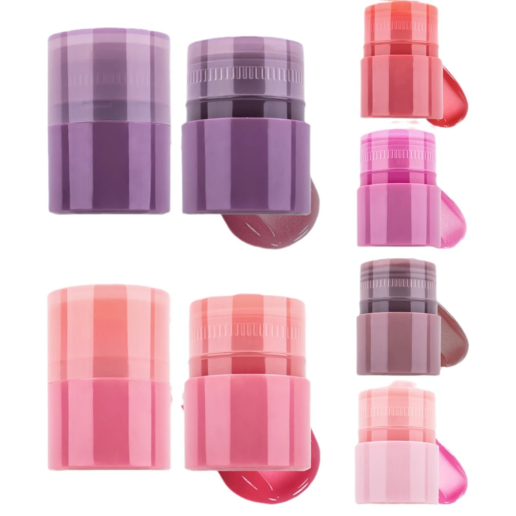 15g ฉลากส่วนตัว Lip Balm โลโก้ที่กําหนดเอง 6-สี Lip Essence Fruity Flavour Moisturizing ธรรมชาติสีแต่งหน้ามังสวิรัติบรรจุภัณฑ์ใหม่