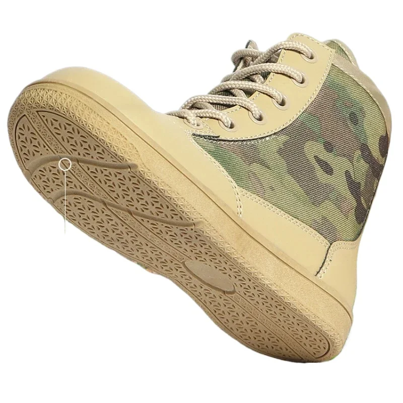 Kid Combat Military Boots Children Canvas Tactical Shoes Summer Camp Outdoor Hiking Climbing Training Shoes Mesh Breathable