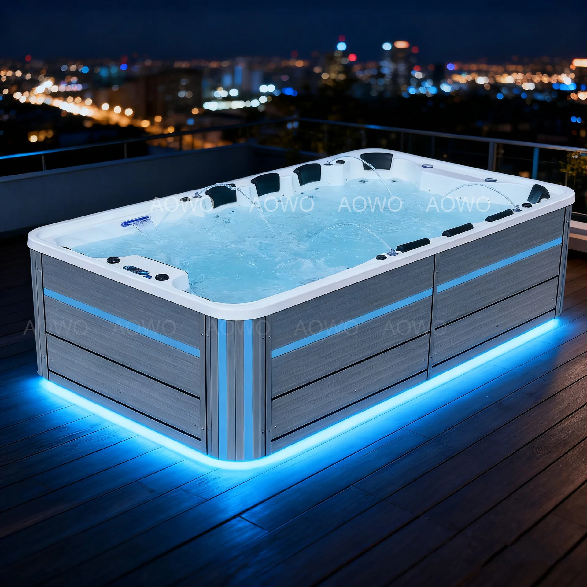 Bathtub Outdoor Hot Spring Heated Bath Spa Bath Bath Acrylic Large Pool 10 People Villa Garden Pool