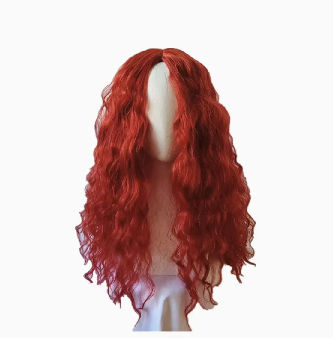 Discendenti 4 Parrucca Cosplay The Rise of Red Parrucca lunga riccia con panini Parrucche per feste in costume di Halloween Capelli sintetici resistenti al calore