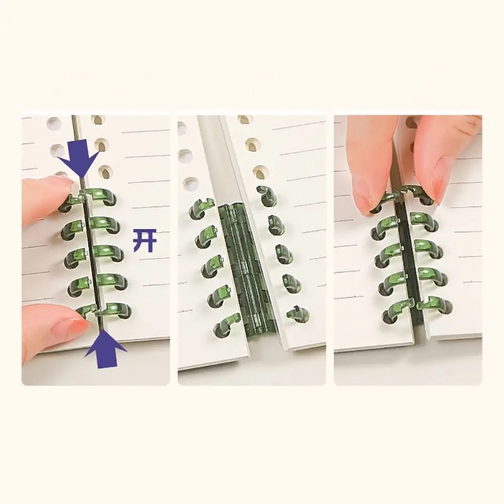 1 pz Rilegatura Spine Snap Split Raccoglitore Anelli Carte di Apprendimento A4 A5 A6 Notebook Sciolto Foglie di Cancelleria Forniture Per Ufficio 5 Anello