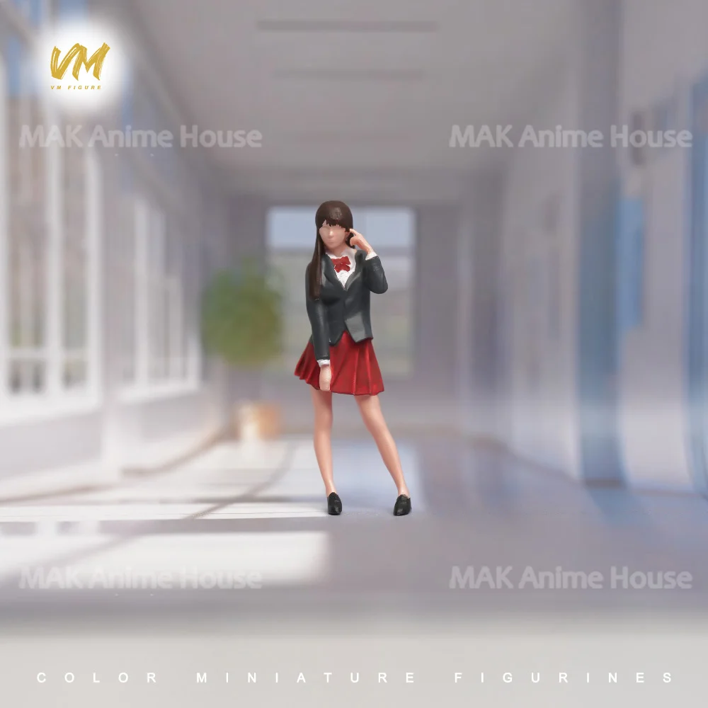 شخصيات مصغرة 1/87 1/64 1/43 1/24 1/18 أزياء الأزواج المشي كلابهم الرجال JK الفتيات مصور نموذج الدعامة ديكور إبداعي #2