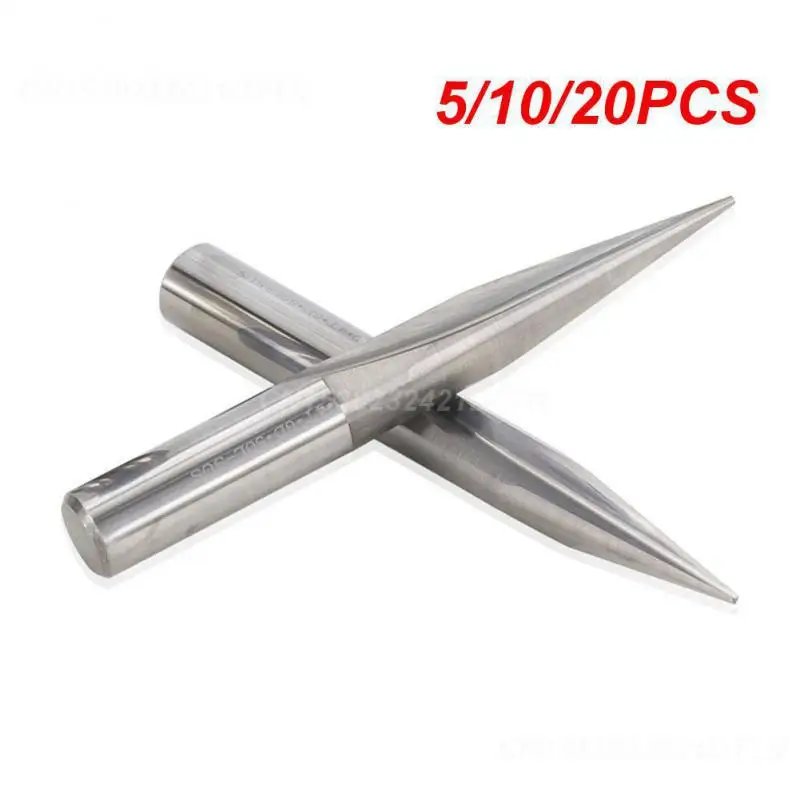 5/10/20PCS Carving Drill Double-edge Straight Slot Sharp Knife New 6mm Drill Woodworking Engraving Machine Cutter Handle