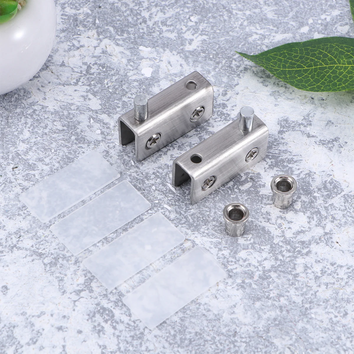 

Stainless Steel Square Glass Clamp Fixation Bracket for Home Office Bathroom Durable Easy Install Strong Load Bearing Capacity