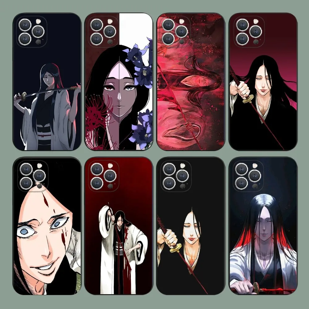 Retsu Unohana B-Bleachs Phone Case For iPhone 15,14,13,12,11,Plus,Pro Max,XS,X,XR,SE,Mini,8,7 Soft Silicone Black Cover