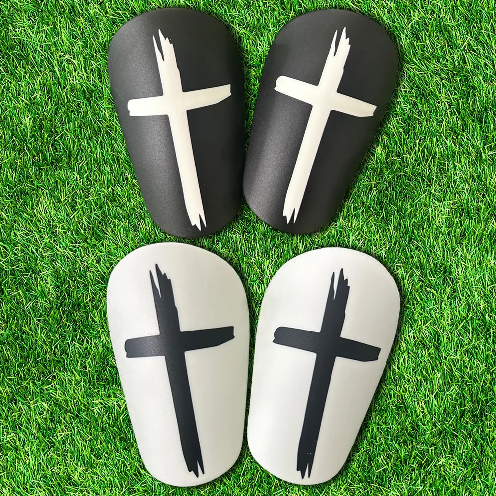 

1 Pair Soccer Miniature Shin Guard Shock Absorbing Cross Tiny Shin Pads Lightweight Soccer Shin Guards for Kids Youth and Adults