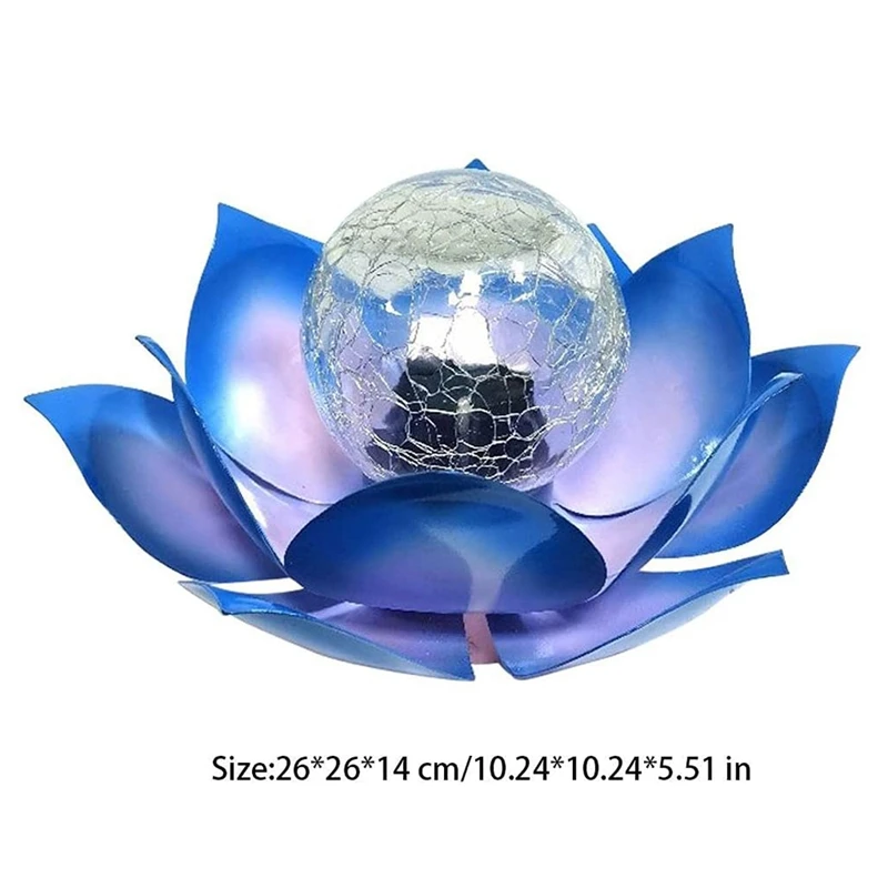 2Pcs Solar Flower Lights, 2PCS Lotus Solar Light, Waterproof Garden Yard Lotus Lamps Ornament For Garden