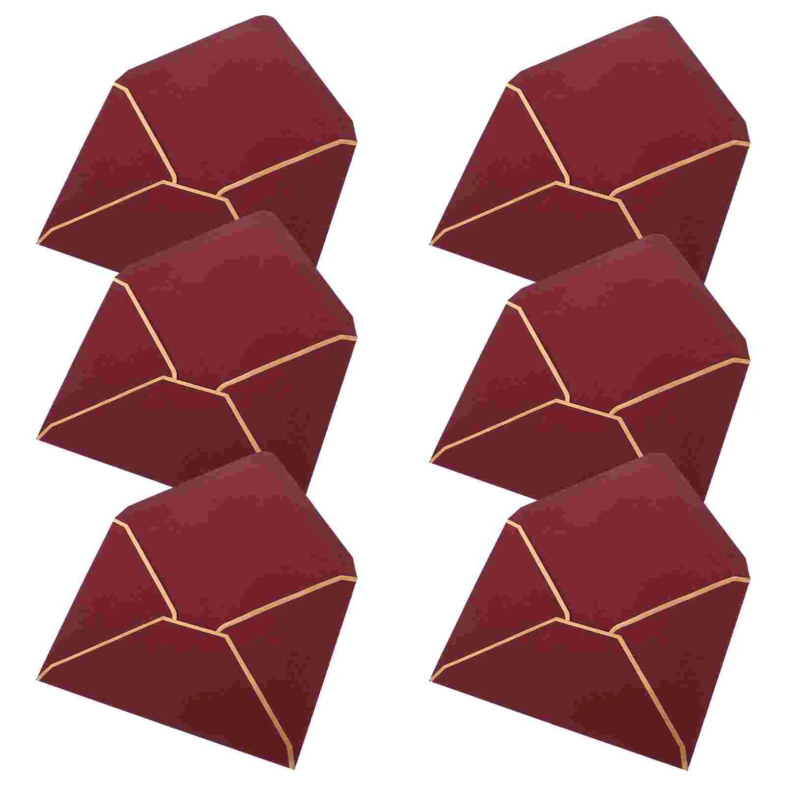 

Gold Edge Business Invitation European Envelope Kraft Paper Western Bag 10pcs (burgundy) Letter Container Envelopes