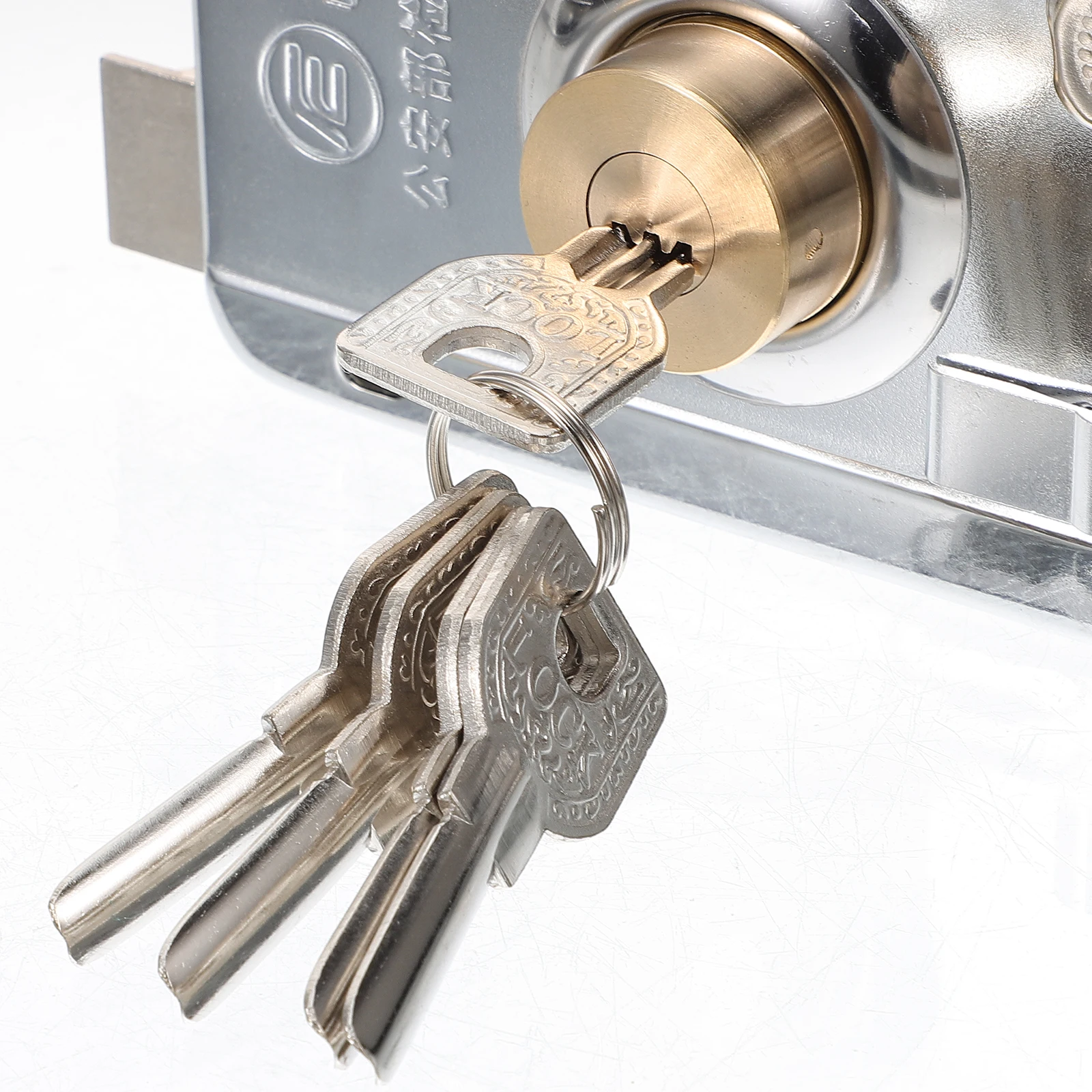 

1 Set Stainless Steel Set Bedroom Deadbolt Universal Security Door Lock For Front Bedroom Doors Outdoor