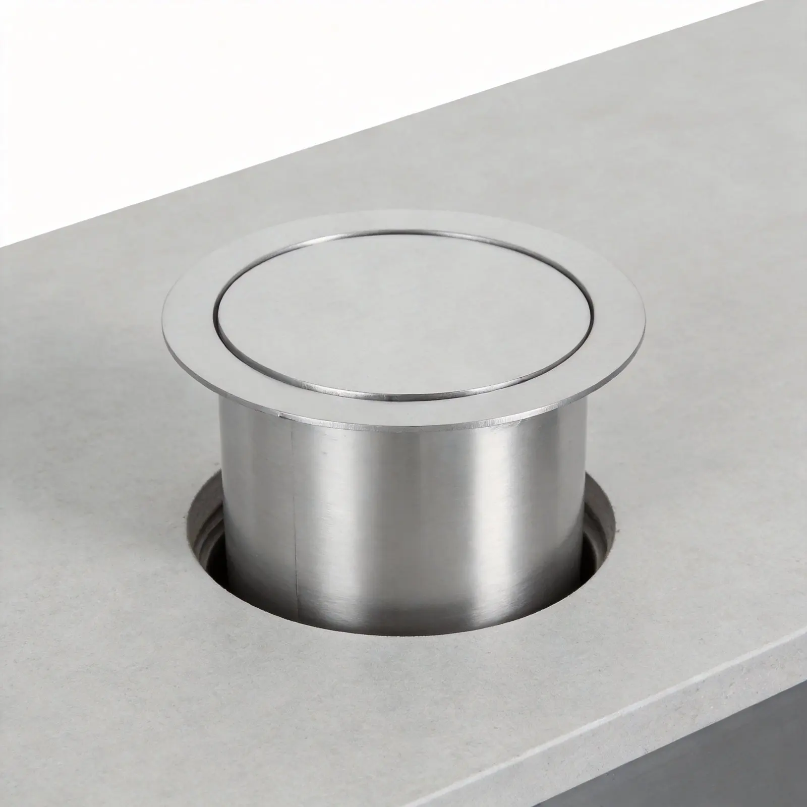 

Встраиваемая крышка для мусорного бака из нержавеющей стали, откидная, для кухни и ванной комнаты