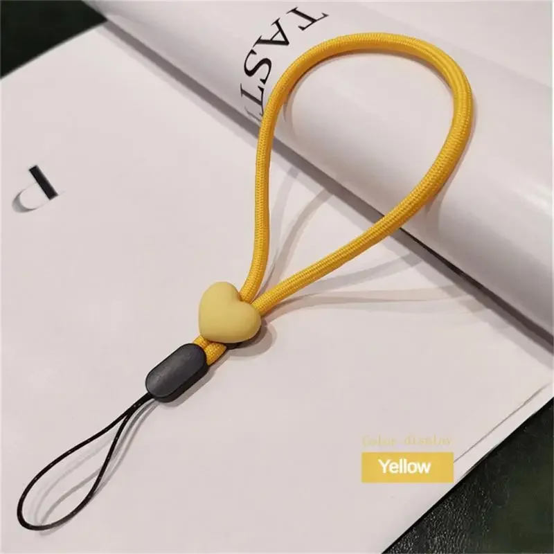 Creative Mobile Phone Lanyard Short Wrist Type Peach Heart Resin Mobile Accessories Phone Lanyard Ring Strip For