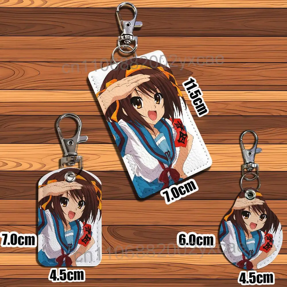 Campus Science Yuki Nagato Haruhi Suzumiya Cartoon Singer Anime Card Keychain Fashion Pendant Bag ID Door Card Holder Bus Adult view 5