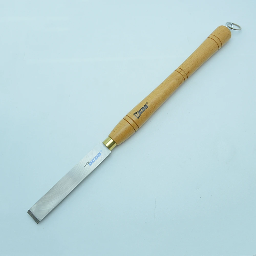 UCDO Chisel for Lathe Wood 25MM HSS Woodturning Straight Chisel WIth Solid Wood Handle for Woodworking Lathe