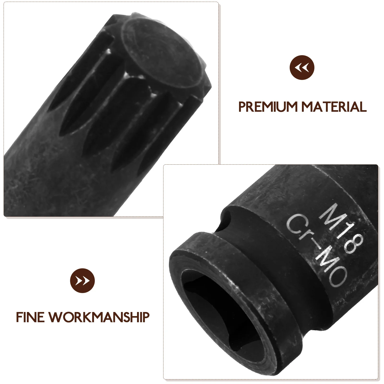 1/2 Inch Impact Drill Socket Driver Bits High Torque Resistance Extended Design For Breaker Levers Ratchet Handles