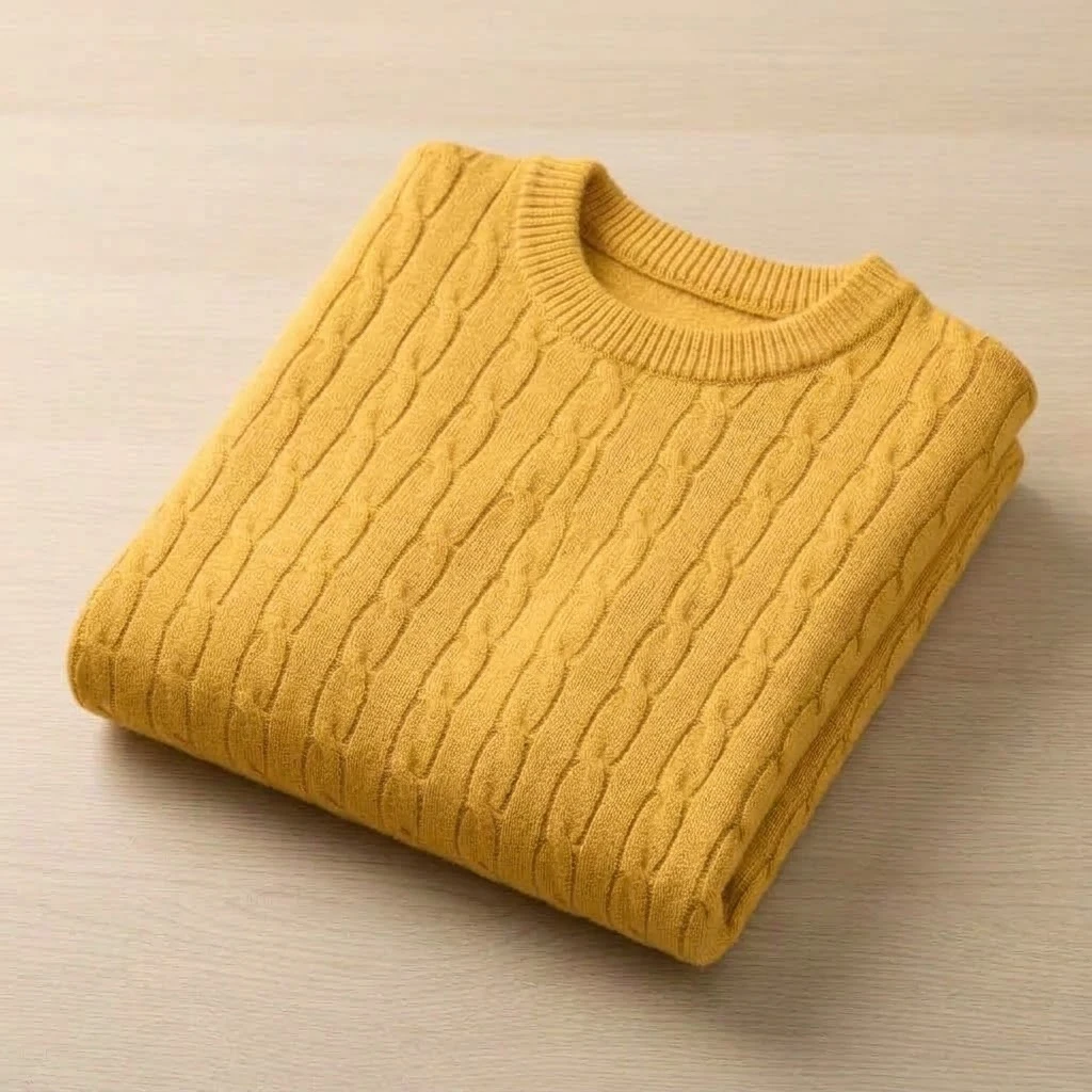 Neue Herbst-Pullover mit Zopfmuster, weiche Rundhals-Langarm-Strickpullover, warme Thermo-Pullover, Oberteile, Winterbekleidung, Mäntel – Detail 15