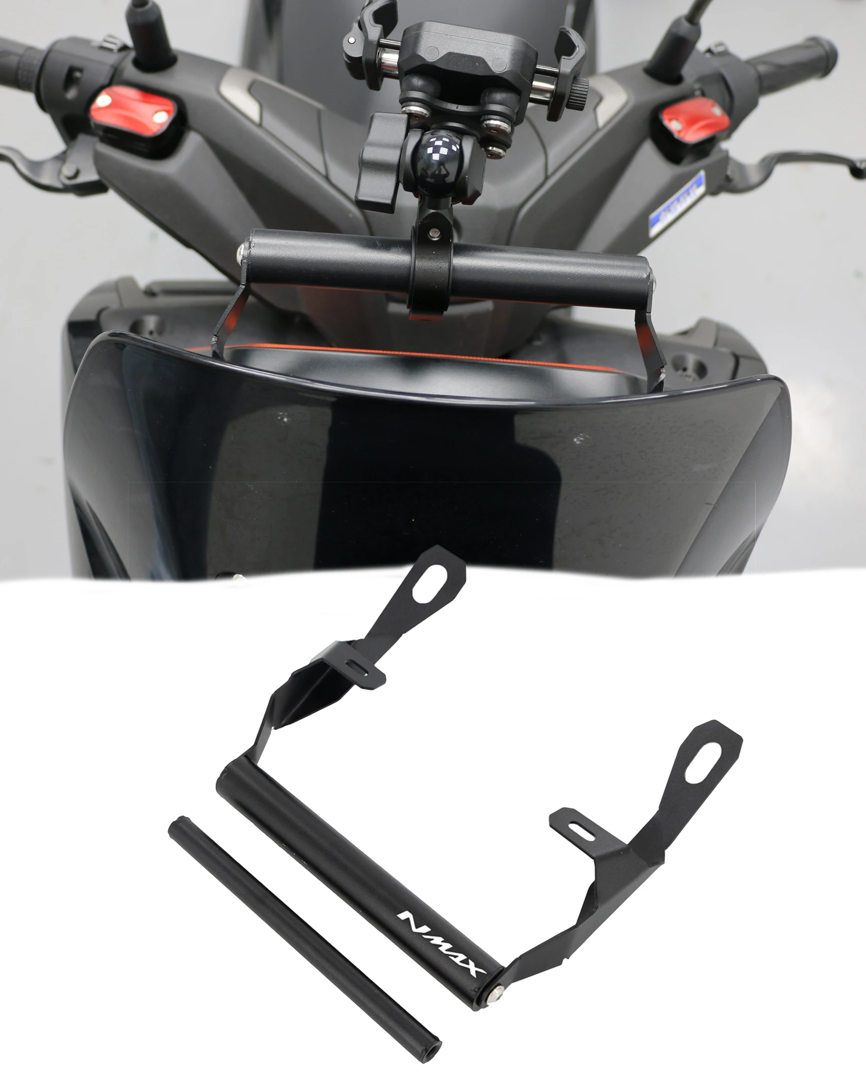 

Motorcycle CNC Phone Holder Stand GPS Navigation Plate Bracket For YAMAHA NMAX155 2025 N-MAX 155 nmax155
