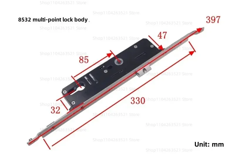 

Aluminum door lock body 8532 single point door lock 8528 aluminum alloy hardware lock