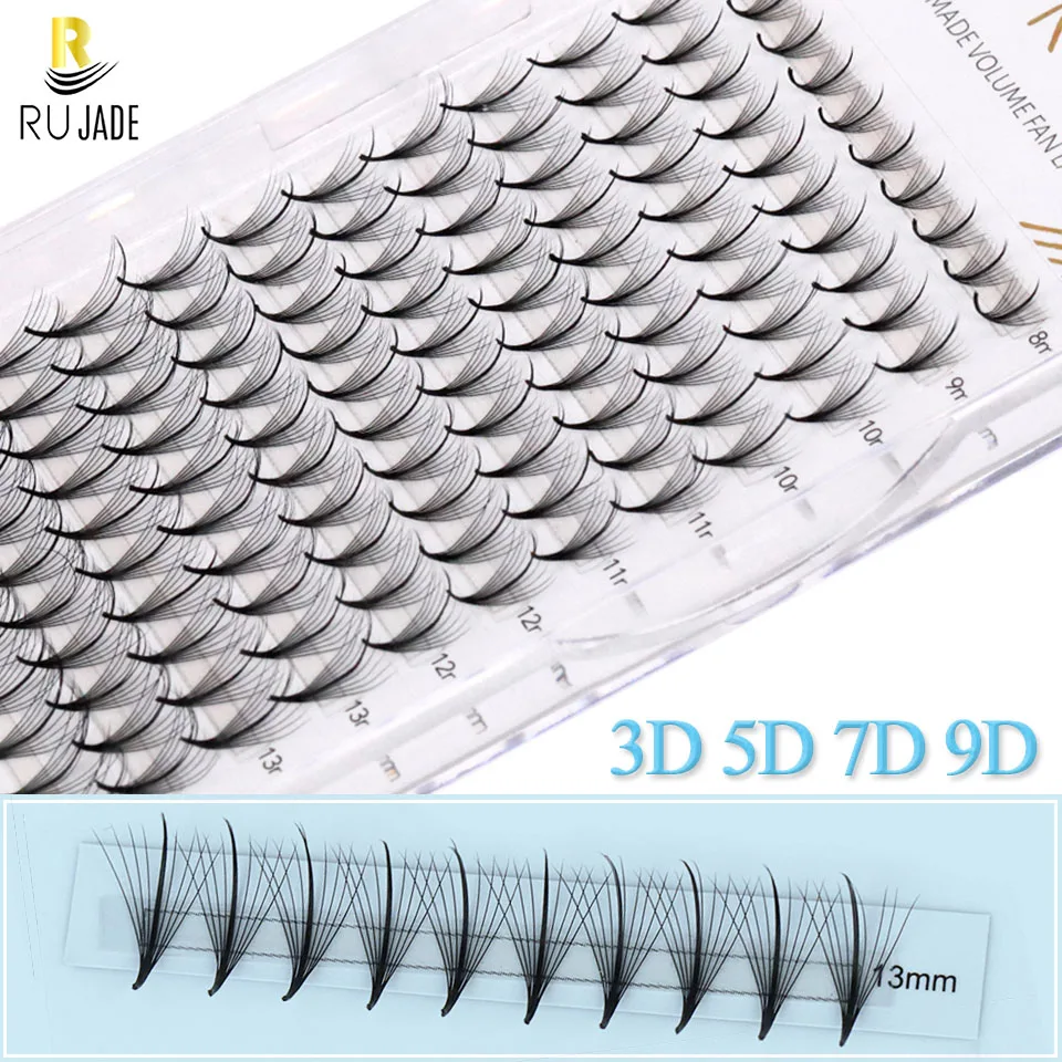 Ultra Speed Wispy Promade Lashes Sharp Thin Pointy Base 3D 5D 7D 9D Premade Spike Fans Cluster Wispy Premade Volume Fans Eyelash