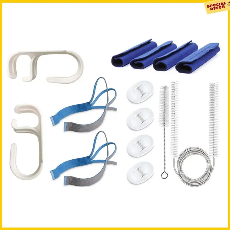 

A25P Nasal Pillow Mask CPAP Headgear Strap Kit Replacement Headgear CPAP Strap Covers And Hose Hanger Plastic For Resmed Airfit