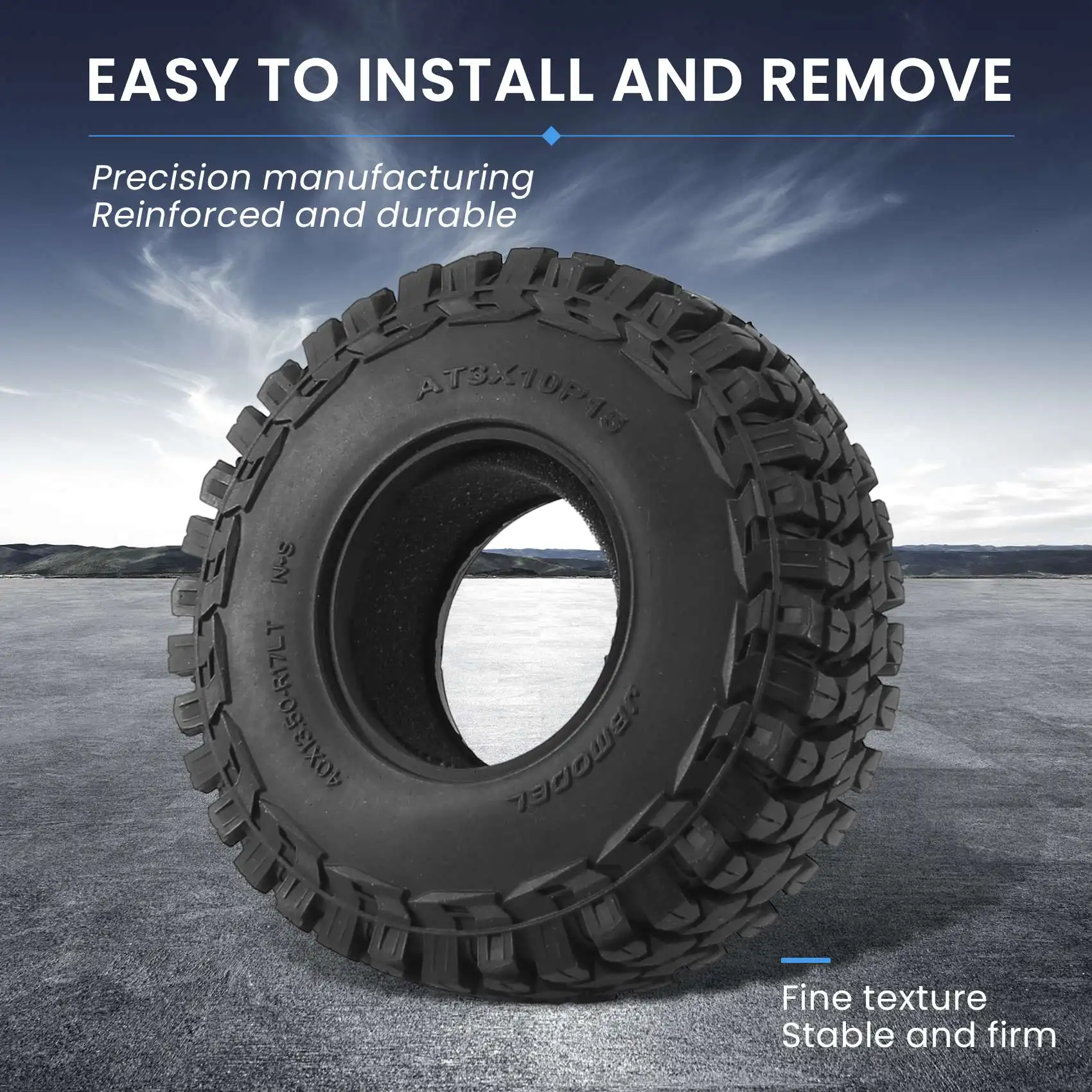 

4 шт. 110 мм 1,9 резиновые шины для колес для 1/10 RC гусеничного автомобиля Axial SCX10 90046 SCX10 III AXI03007 Traxxas TRX4 D90