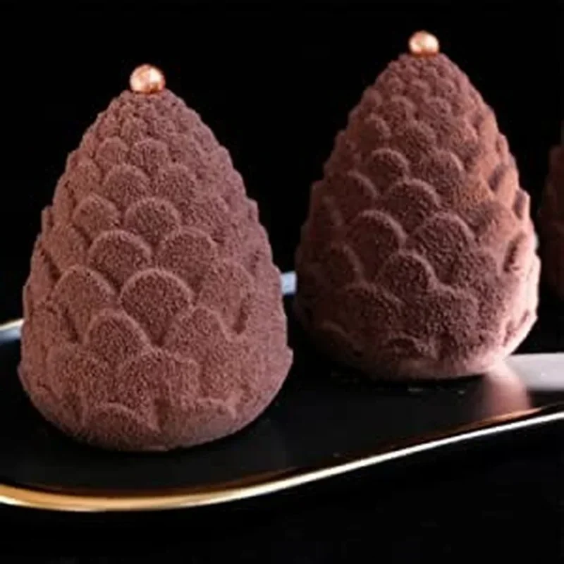 3D Fruit Shape Silicone Cake Mold Baking Tool Decorative Mold Pine Cone Pineapple Shape Non-Stick Baking Pan