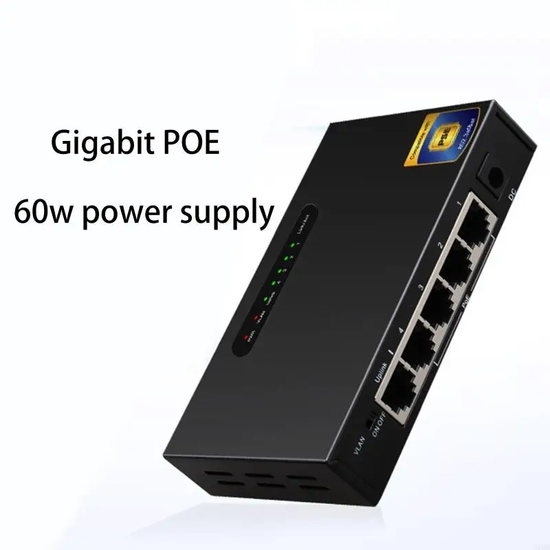 G8DB 5-ポートギガビットイーサネットスイッチホームネットワークハブ10/100/1000Mbps RJ45 OfficeWLANスプリッターサポートIEEE802.3/3U/3X POE