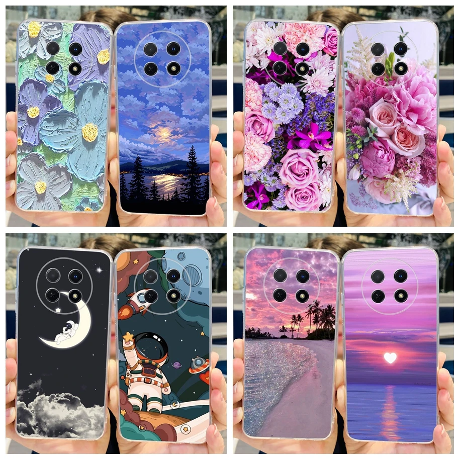 

For Huawei Nova Y91 Case Silicone Soft TPU Lovely Astronaut Cover Phone Case For Huawei Nova Y91 4G STG-LX1 STG-LX2 NovaY91 Para