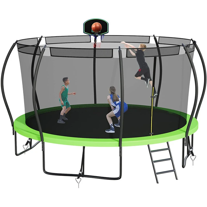 

Outdoor Trampoline 8ft 10ft 12ft 14ft Durable Frame Shock-Absorbing For Family Backyard Fun Kids Adults New Arrival Top Seller