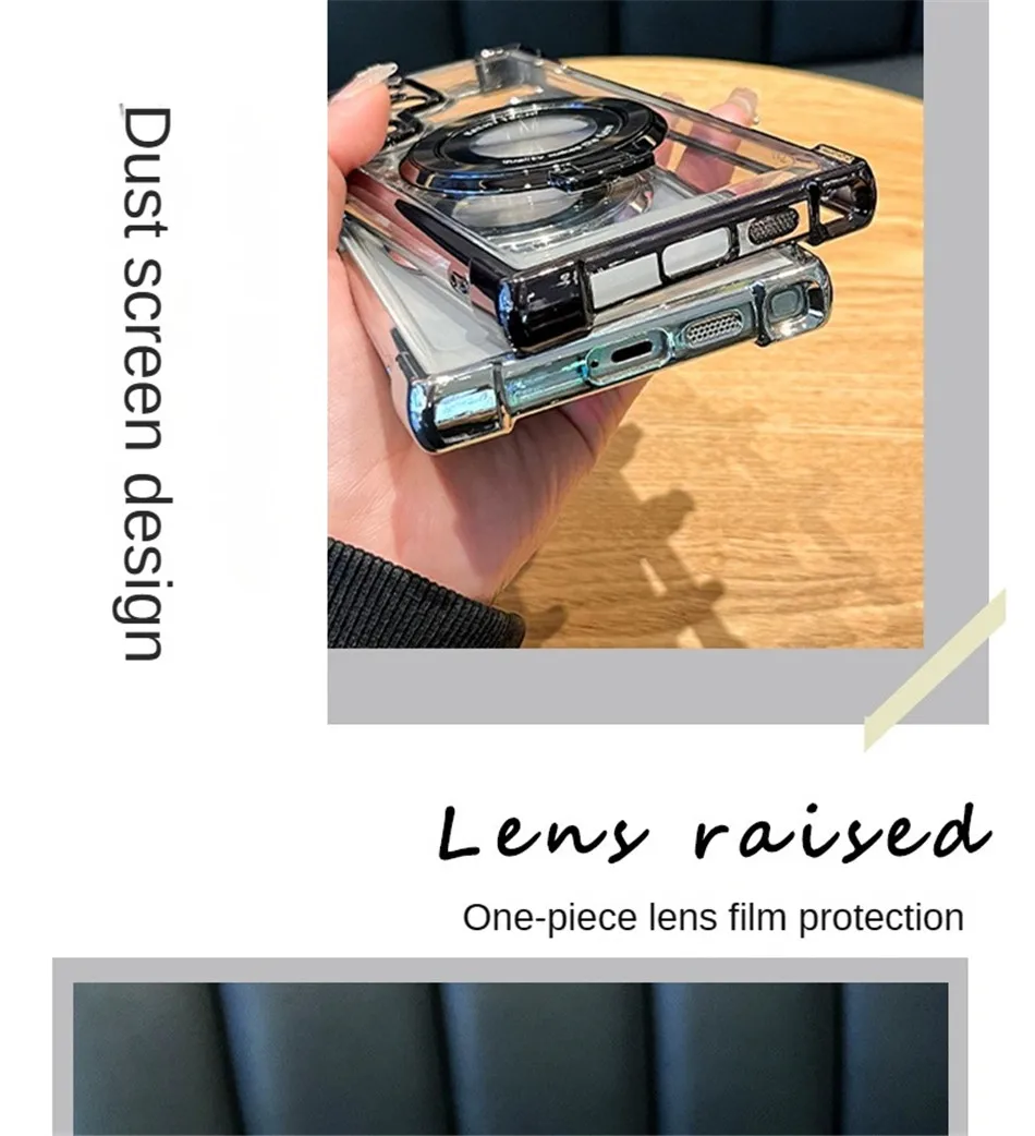 Luxuriöse Magnetische Galvanisierte Schutzhülle mit Ständer für Samsung Galaxy S25 S24 Ultra S23 S22 S20 Note 20 10 Plus mit Linsenschutz – Detail 7