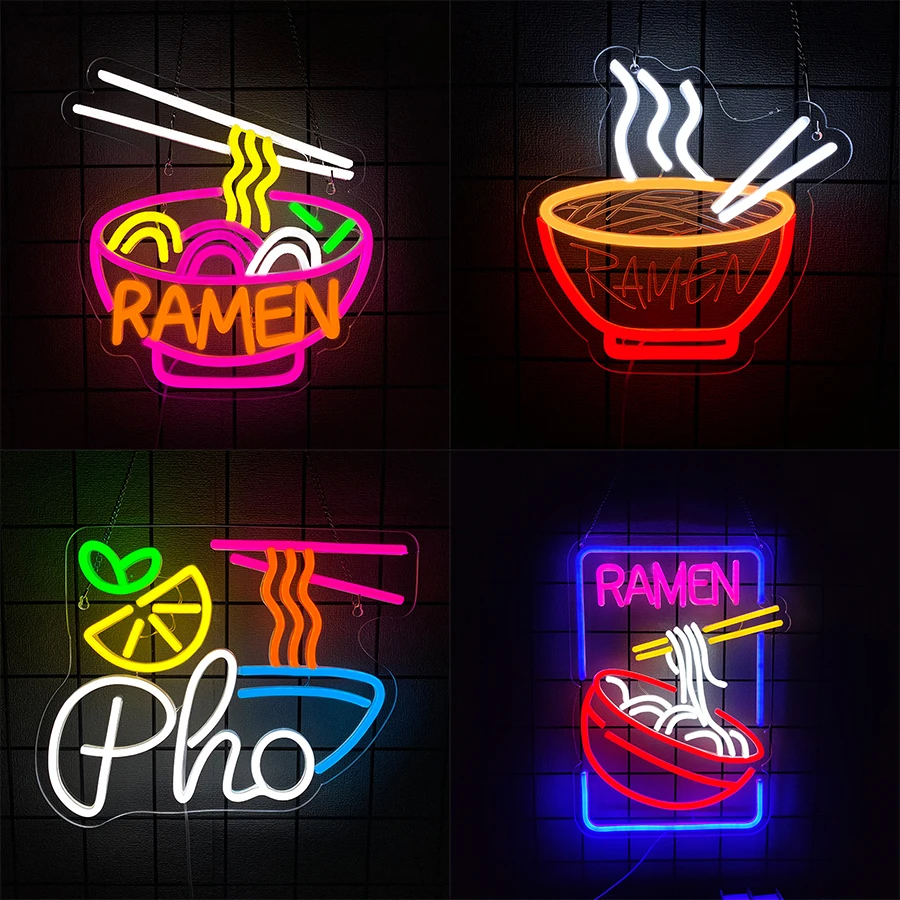 Ramen Led Neon Signs, Food Business Signs, Pasta Lovers Gifts, Used For Japanese Noodle Restaurants, Restaurant Kitchen Decor.