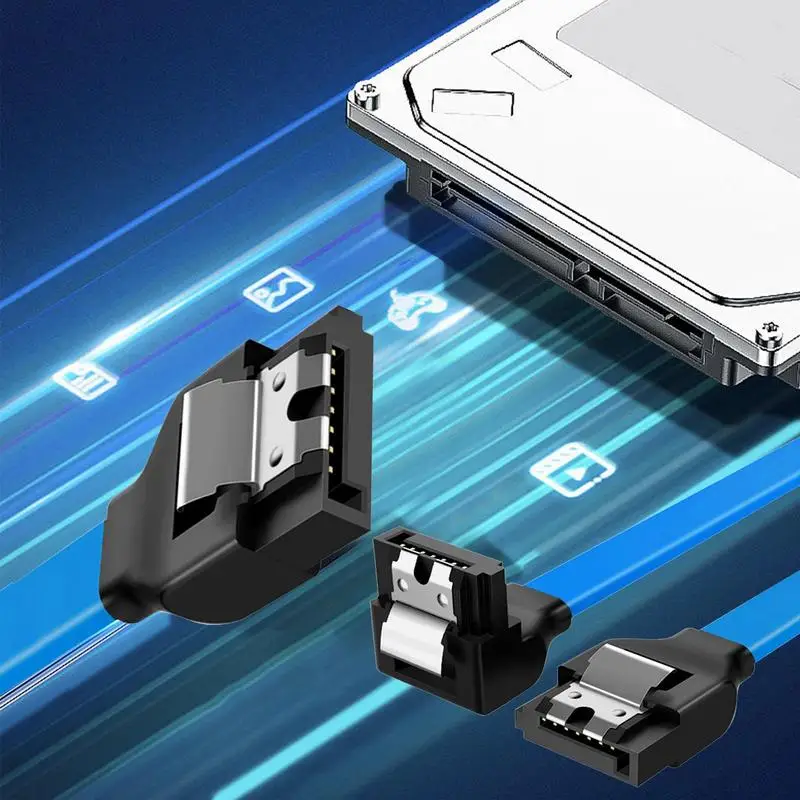 Straight Data Cable Straight Or Right Angle SSD Cables 3.0 Data Cable With Locking Latch For HDD SSD And DVD Drives
